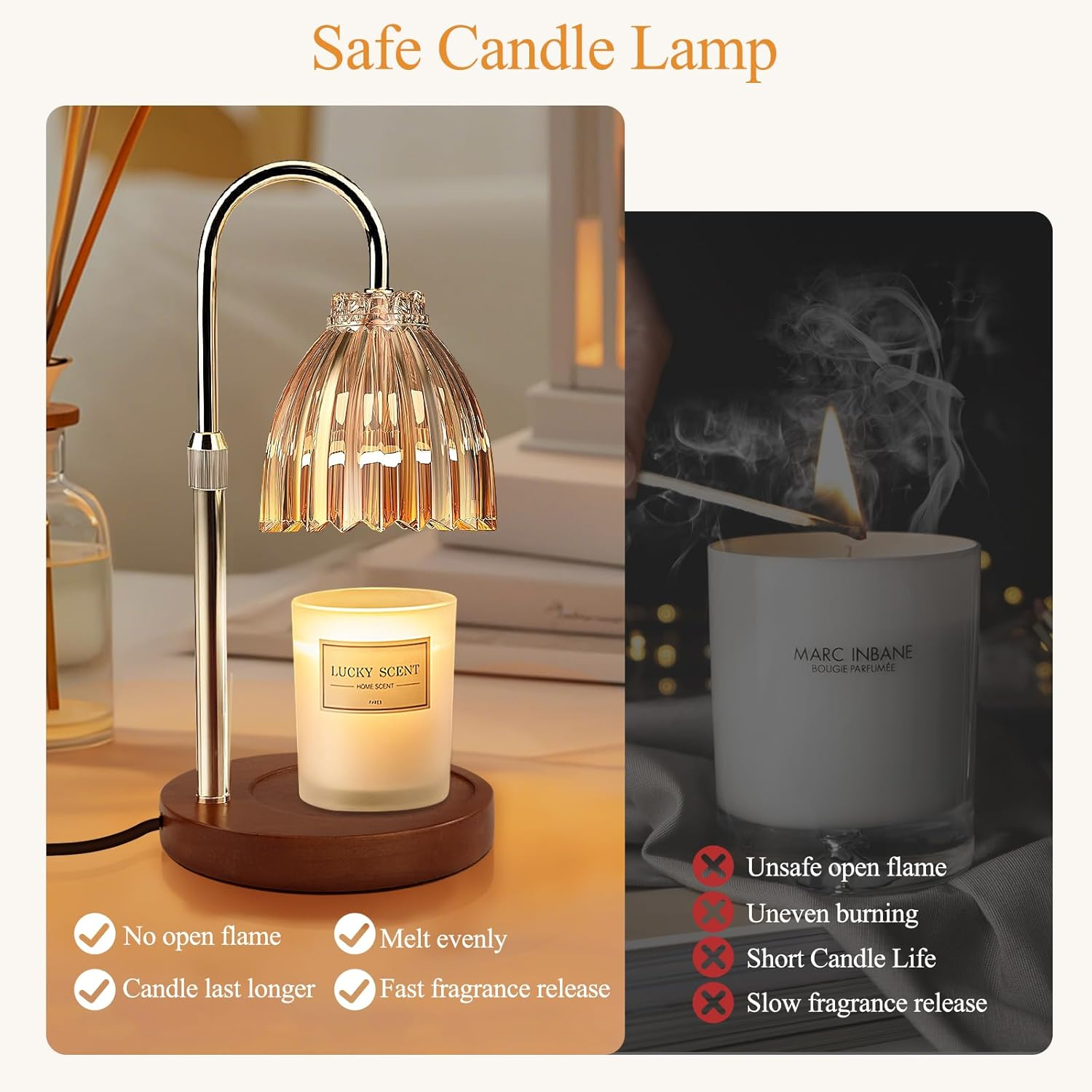 Yudoutech Candle Warmer Lamp, Adjustable Height Electric Candle Warmer Light with Timer and Dimmer Stylish Design for New Home Office Modern D&eacute;cor Gifts image number 2