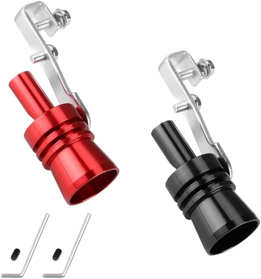 2PCS Turbo Sound Whistle Simulator,Car Turbo Whistle Car,Rustproof Aluminum Alloy Exhaust Whistle Fit for Exhaust Muffler Tailpipe,Universal Turbo Sound Whistle Exhaust Muffler with Cool Turbo Sound image number 5