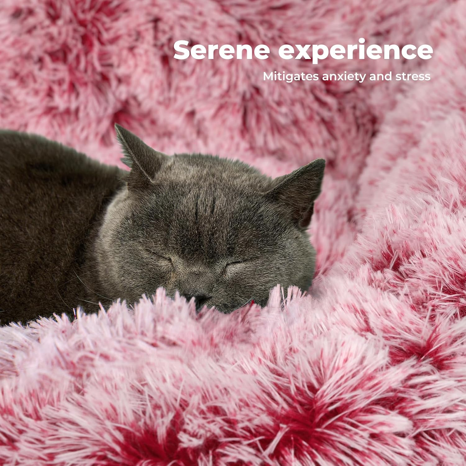 Pawz Replaceable Cover for Dog Calming Bed Nest Mat Soft Plush Kennel Pink XL image number 3