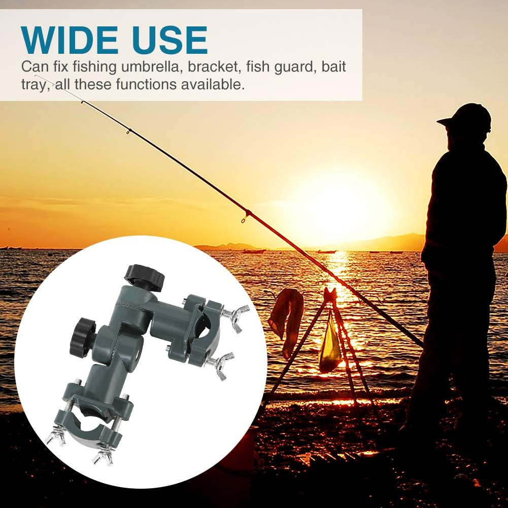 Faddare Fishing Chair Umbrella Stand Bracket, 360 Degree Rotation Adjustable Fishing Rod Holder, Chair Stand Lures Dish/Flashlight Holder, Fishing Pole Bracket Connect image number 4