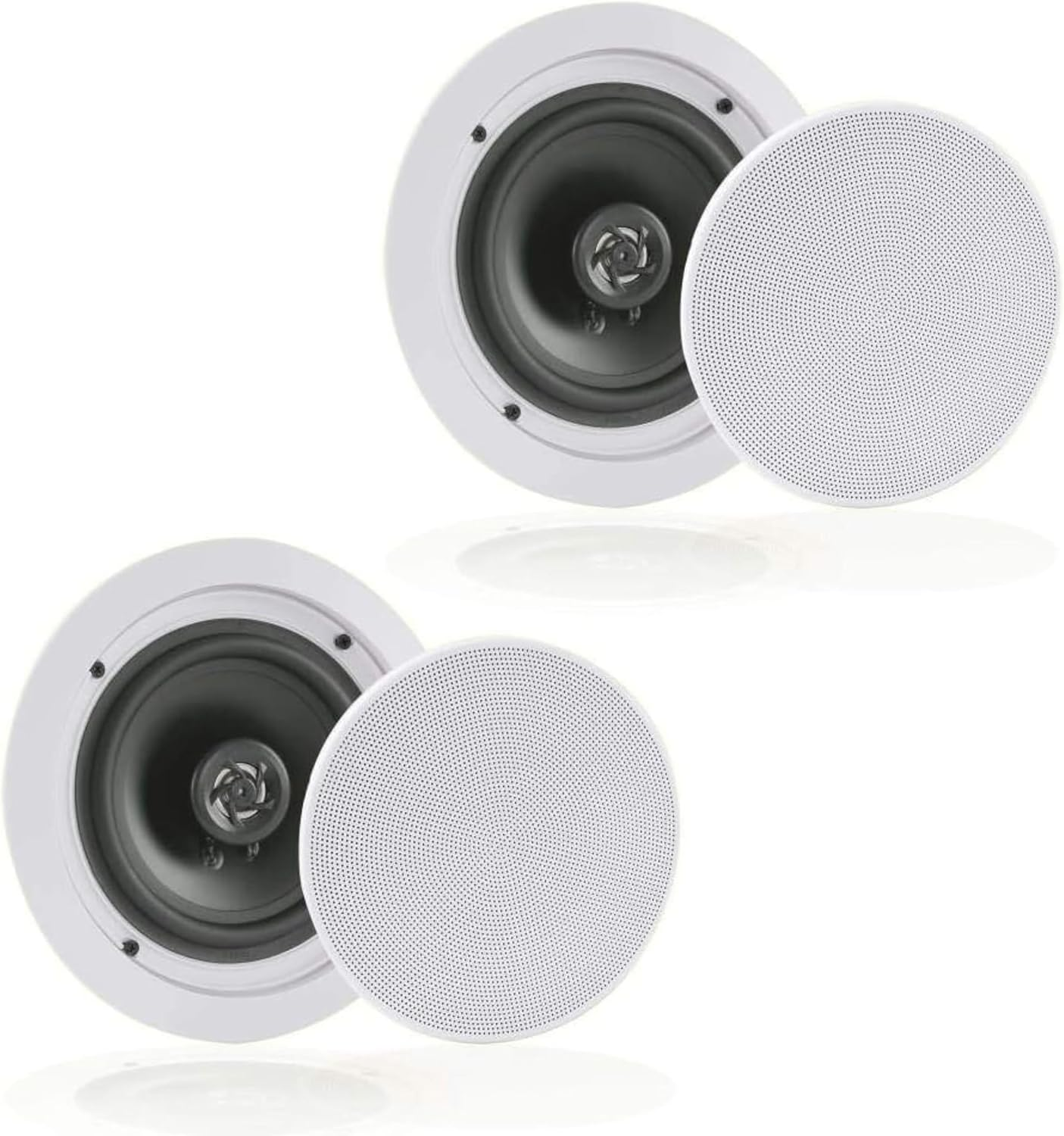 Pyle Pair 6.5&rdquo; Bluetooth Flush Mount In-Wall In-Ceiling 2-Way Universal Home Speaker System Spring Loaded Quick Connections Polypropylene Cone Polymer Tweeter Stereo Sound 200 Watts (PDICBT652RD) image number 3