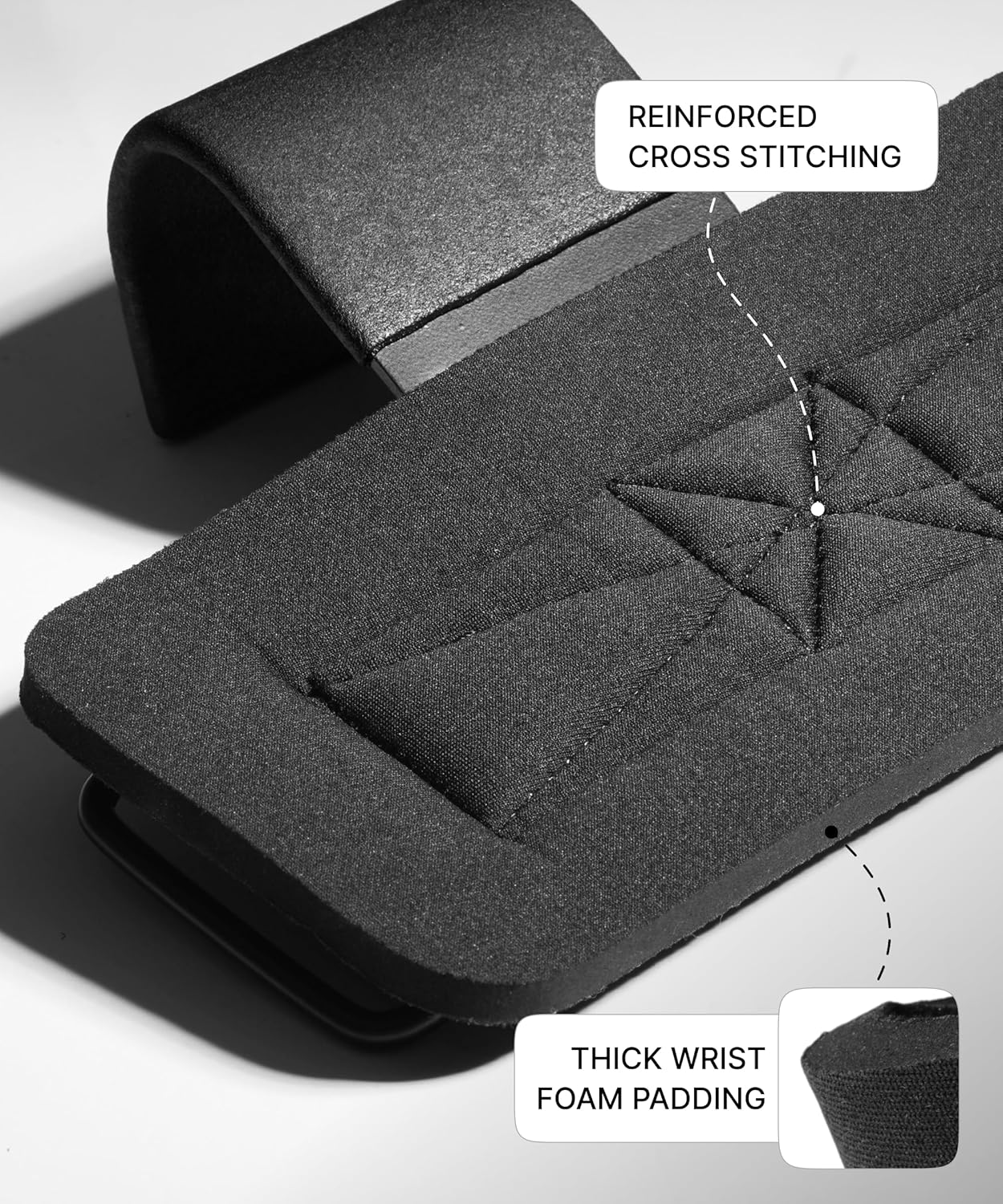 Dmoose Fitness Weight Lifting Hooks (Pair) for Deadlifts, Pull Ups & Shrugs - 500 Lbs Capacity, Thick Wrist Padding - Heavy Duty Gym Workout Grips Straps for Men and Women image number 2