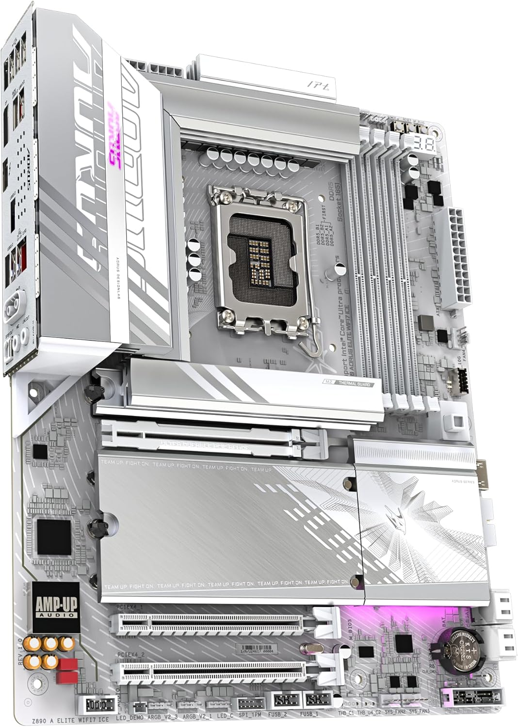 GIGABYTE Z890 AORUS Elite WIFI7 ICE Motherboard - Supports Intel Core Ultra CPU (Series 2), 16+1+2 Phase VRM, up to 8800Mhz DDR5 (OC), 1Xpcie 5.0 + 3Xpcie 4.0, Wi-Fi 7, 2.5Gbe LAN, Thunderbolt 4 image number 1