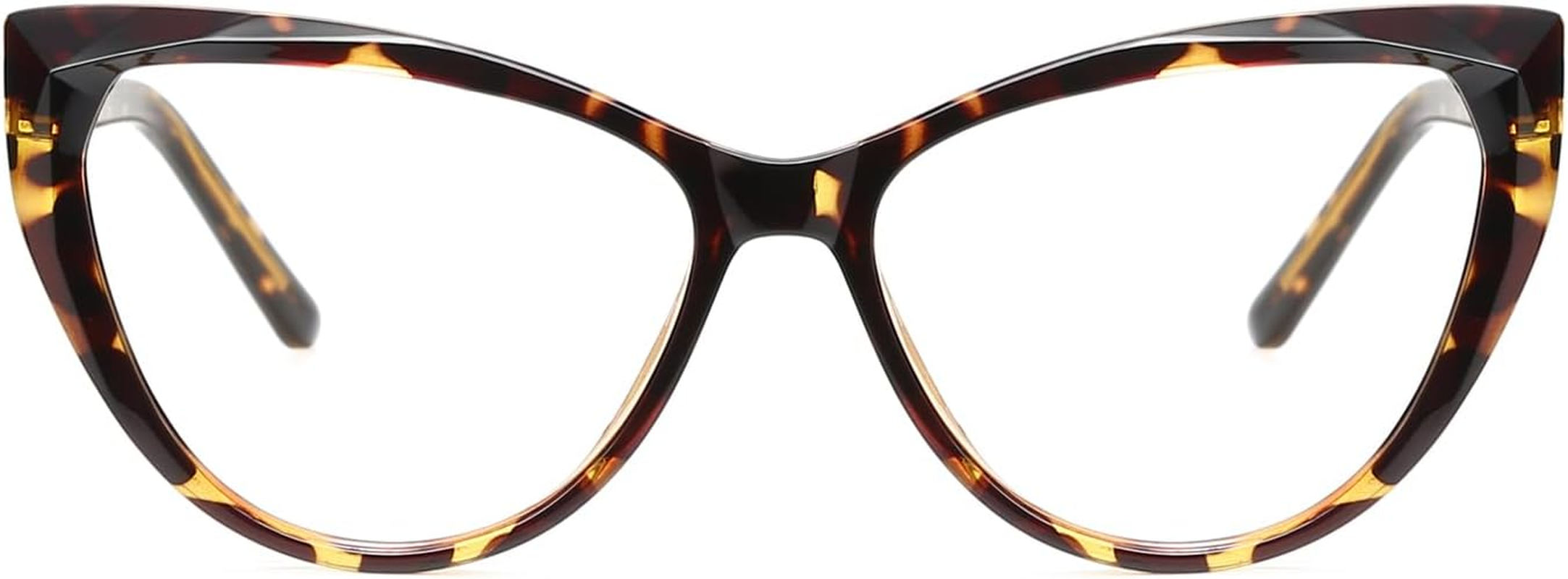 Blue Light Glasses Cateye Women Fake Eyeglasses anti Eye Strain Computer Glasses Clear Lens - Champagne image number 2