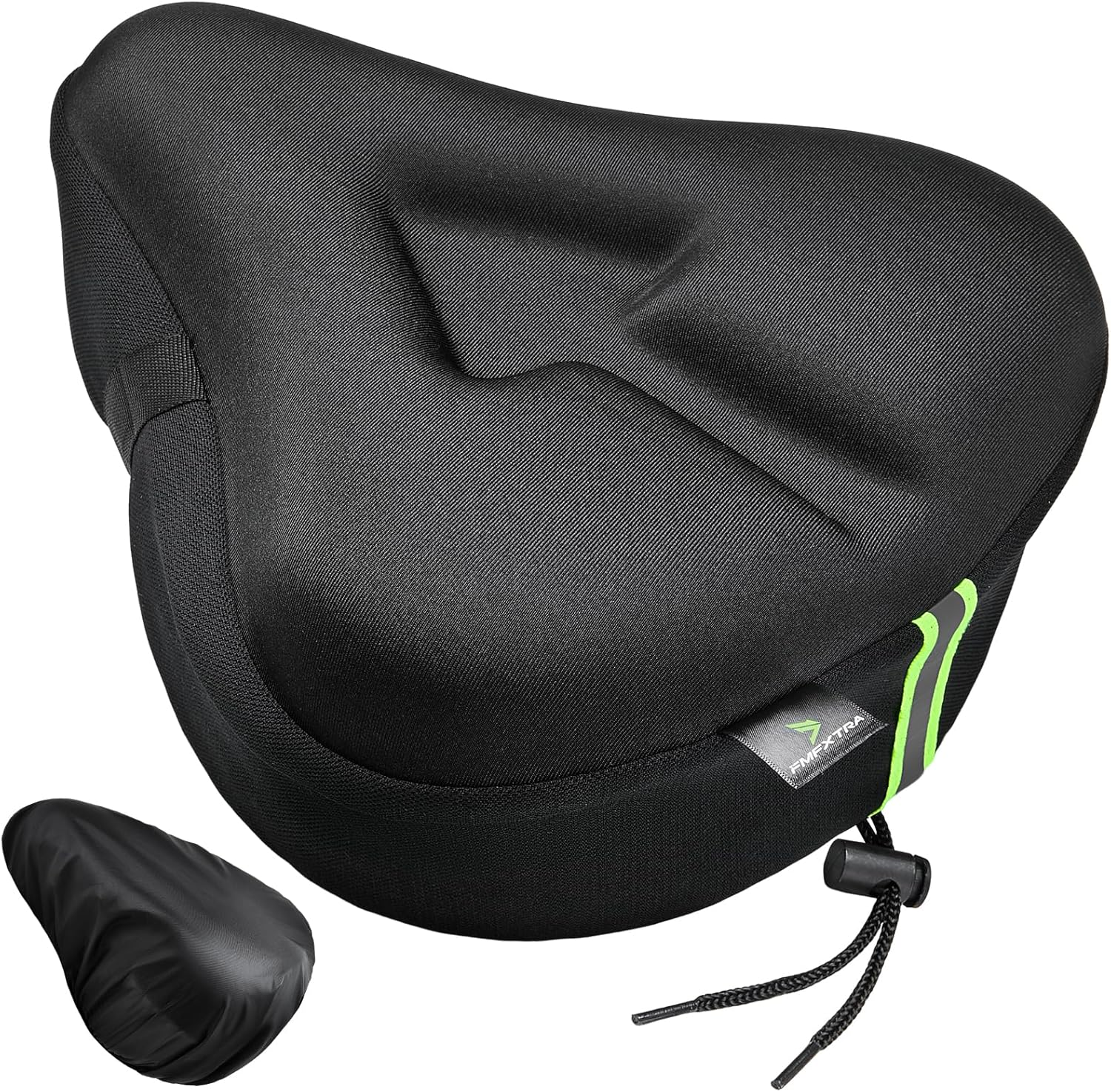 WOTOW Bike Seat Cushion, Soft Bike Seat Cover for Men Women, Padded with Gel and Memory Foam, Wide Comfortable Exercise Bike Seat Cushion Cover for Peloton, Stationary, Mountain and Cruiser Bikes image number 5