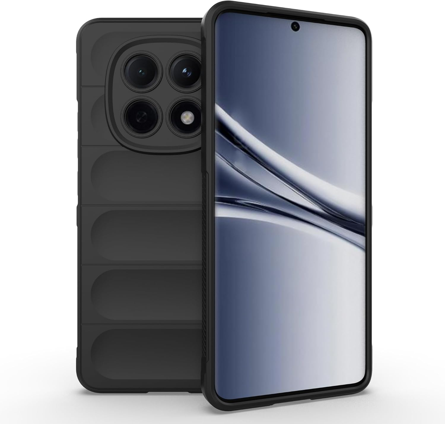 ESHUYI Liquid Silicone Case for Xiaomi Redmi Note 15 5G with Anti-Germ Protection, Anti-Scratch Soft Microfiber Lining, High Resilience Gel Rubber Full Body Shockproof Cover, Black