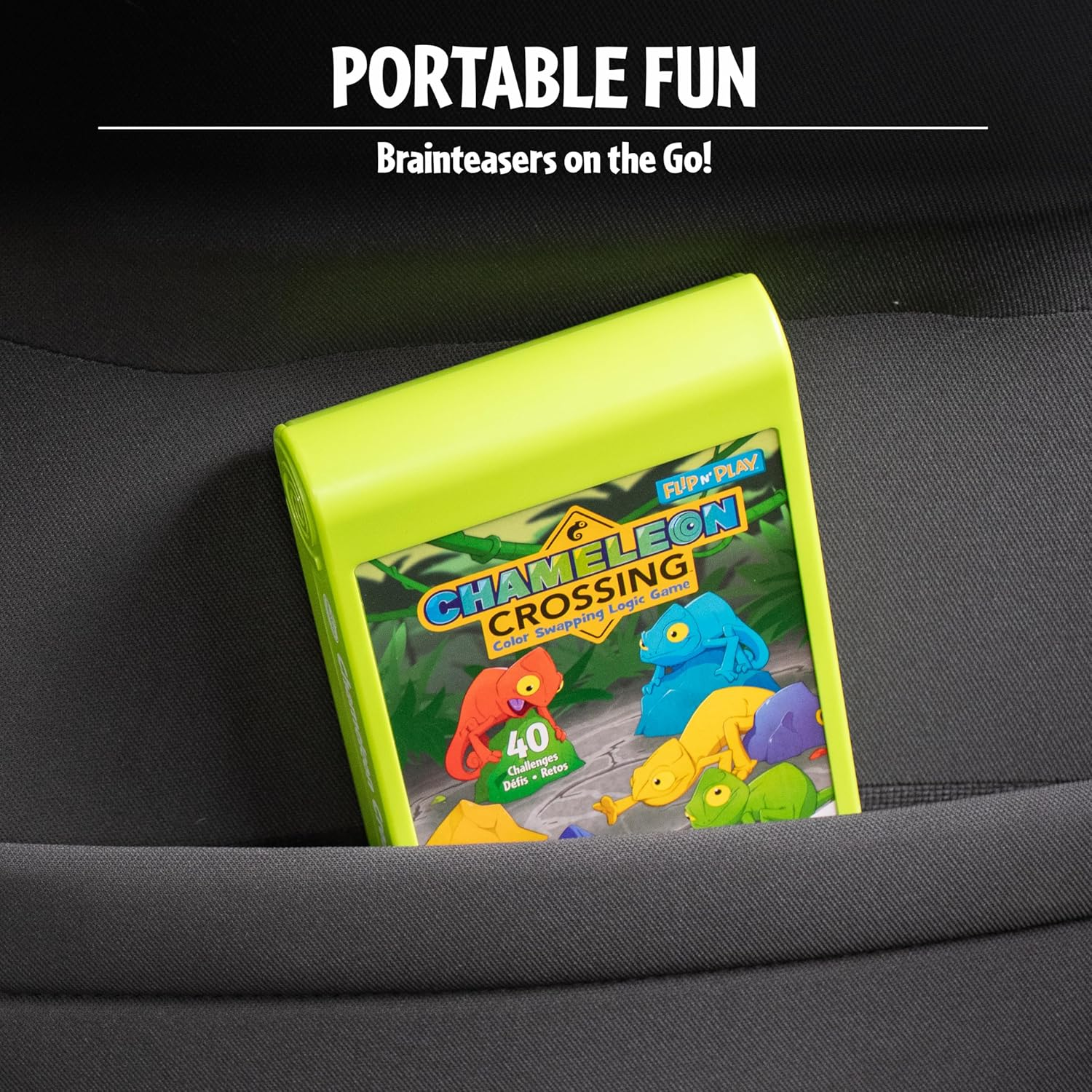 Thinkfun Flip N' Play: Chameleon Crossing Travel Logic Game for Road Trips, Plane Rides, and Vacations