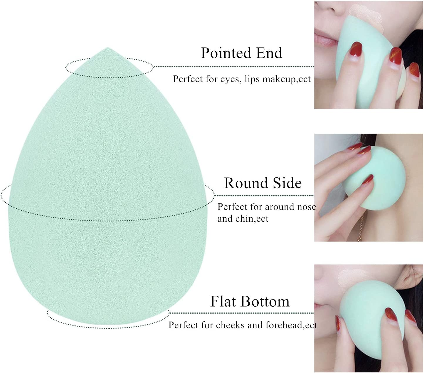 20 Packs Makeup Sponge Set Blender Blending Sponge Face Beauty Sponge Flawless for Foundation and Powder