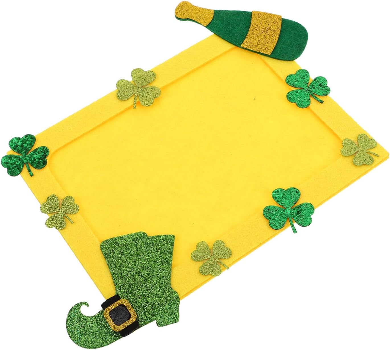 DIY Patrick'S Day Photo Frame with Green Shamrock Pattern Unfinished Craft Frame for Decoration for Home and Office Festive Displays image number 3