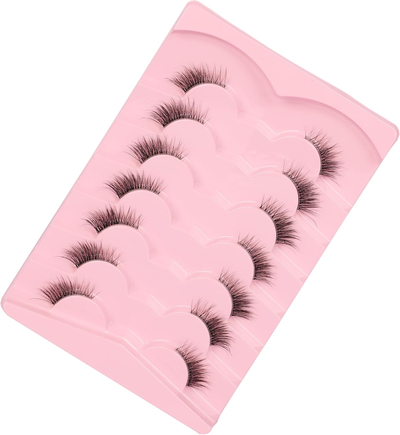 Gmagictobo Natural Half Lashes Cat Eye Look False Eyelashes Clear Band Fake Eyelashes 7 Pairs image number 6