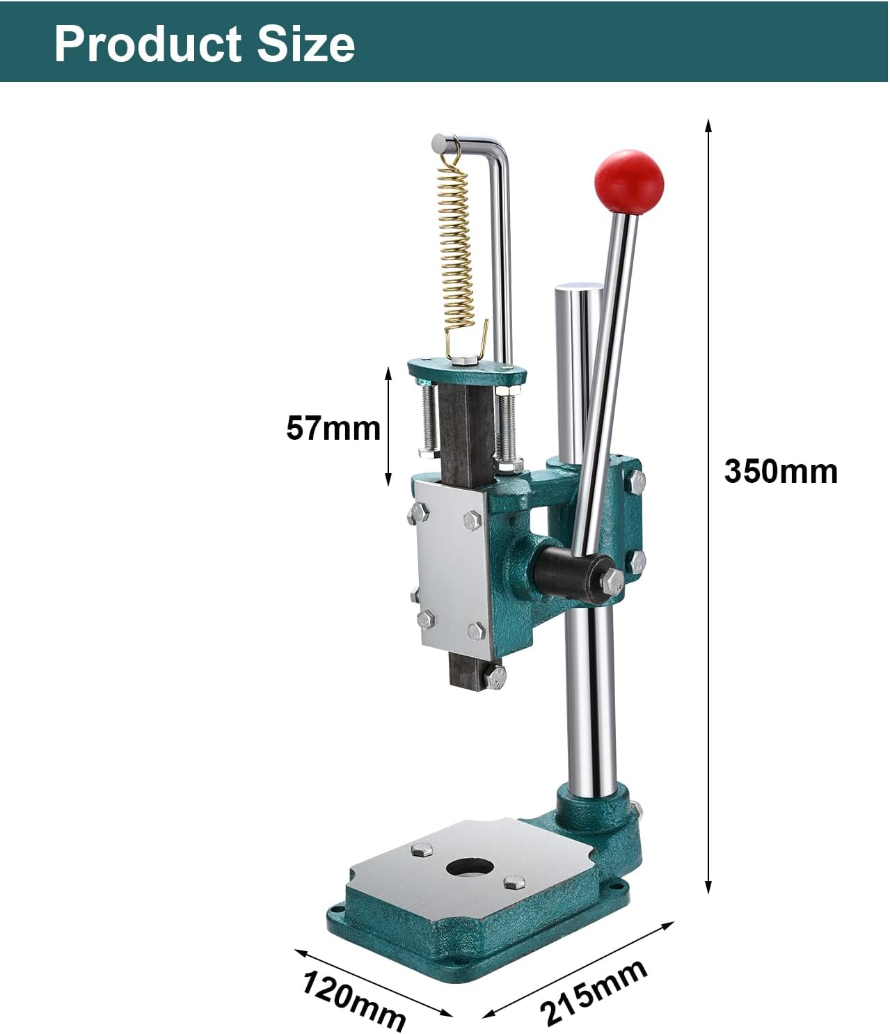 Soiiw Leather Hole Puncher Hand Punching Machine Heavy Duty Manual Press Puncher Punch Tools for DIY Leather Craft Punching Holes with 1.5-13Mm Clamping Chuck image number 2