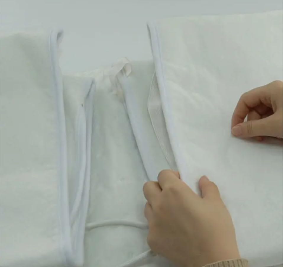 Dual Control King Bed Washable Fitted Electric under Blanket 3 Heat Setting Safety Overheat Protection Machine Washable White Suitable for Queen and King Bed with LED Dual Control (King) image number 3