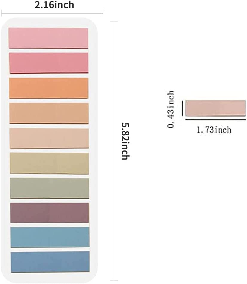 3Pack 600Pcs(10Colors&200Pcs/Pack) Sticky Tabs,Transparent Sticky Notes,Morandi Book Page Tabs Index Tabs, Writable Flag Tabs Stickers for Reading Notes, Sticky Note Tabs image number 3