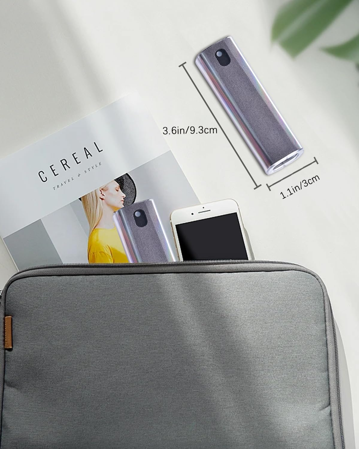 Touchscreen Mist Cleaner Spray and Wipe Screen Cleaner for Car Display Travel Car Essentials Travel for Iphone Ipad Airpods Macbook Eyeglasses Cell Phones Screen Cleaner Spray Kit (2 Units)