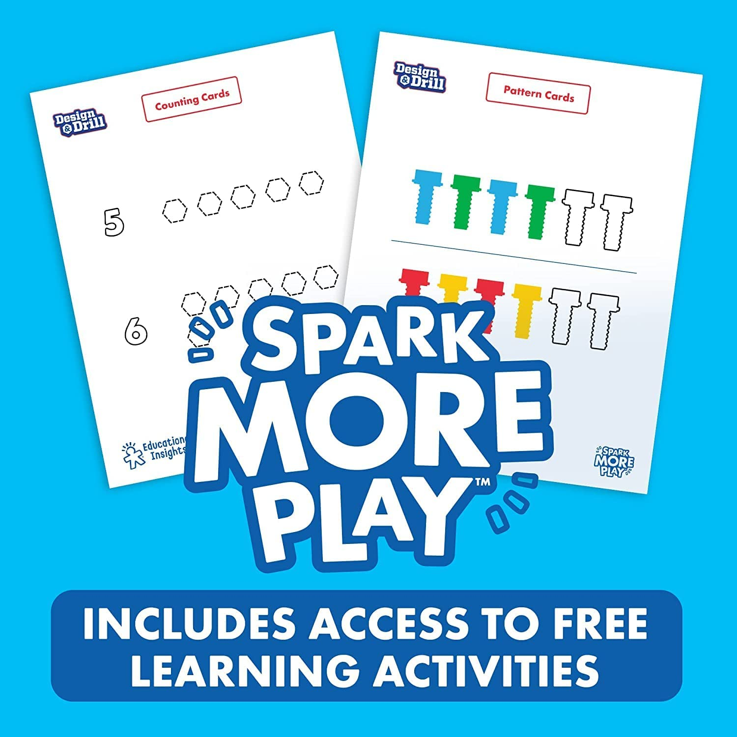 Educational Insights Design & Drill Bolt Buddies Crane Take Apart Toy with Electric Toy Drill, Preschool STEM Toy, Boys & Girls Ages 3+ image number 4