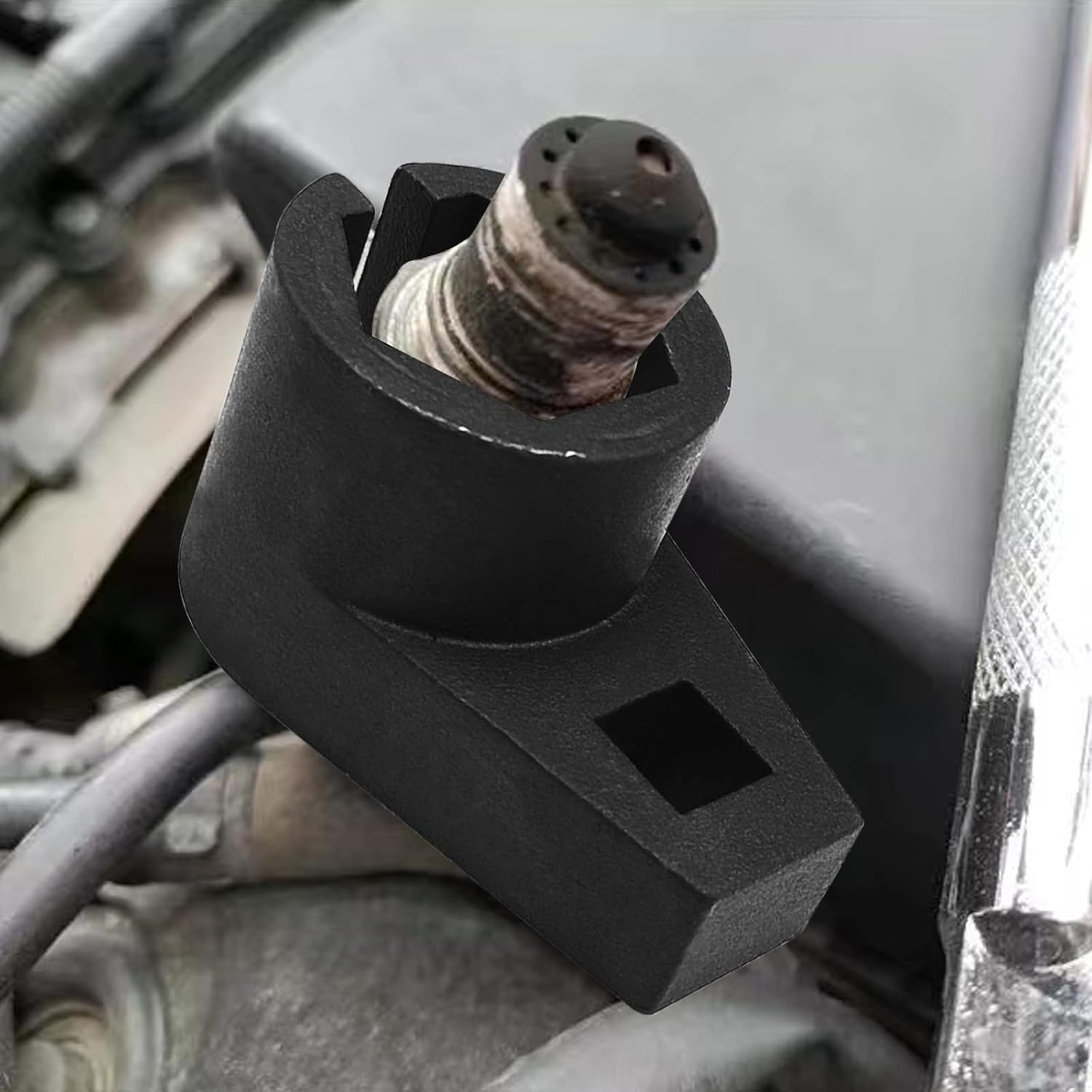 Offset Oxygen Sensor Socket, 3/8-Inch Drive, 7/8-Inch (22Mm), Wire Gate Accesses Sensor from Side, Preventing Damage to Wires, Universal for Most Cars image number 4