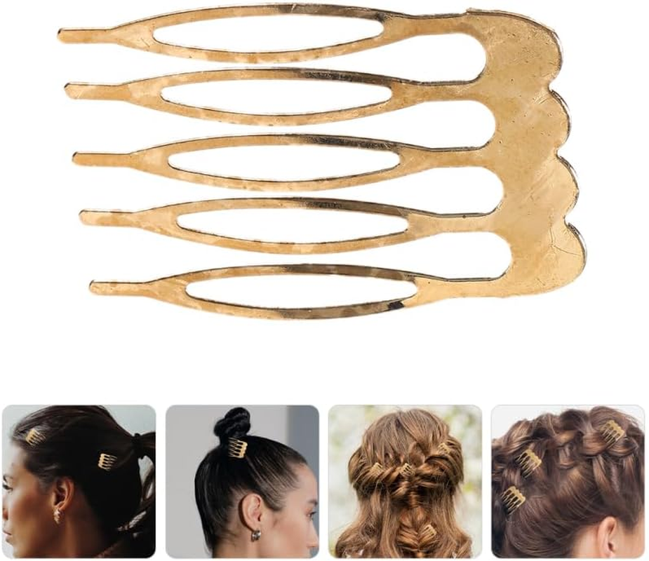 Beaupretty 5 Piece Metal Hair Combs for Women Small Hair Combs for Fine Hair Decorative Hair Accessories Versatile Styling Options for Any Hairstyle and Occasion