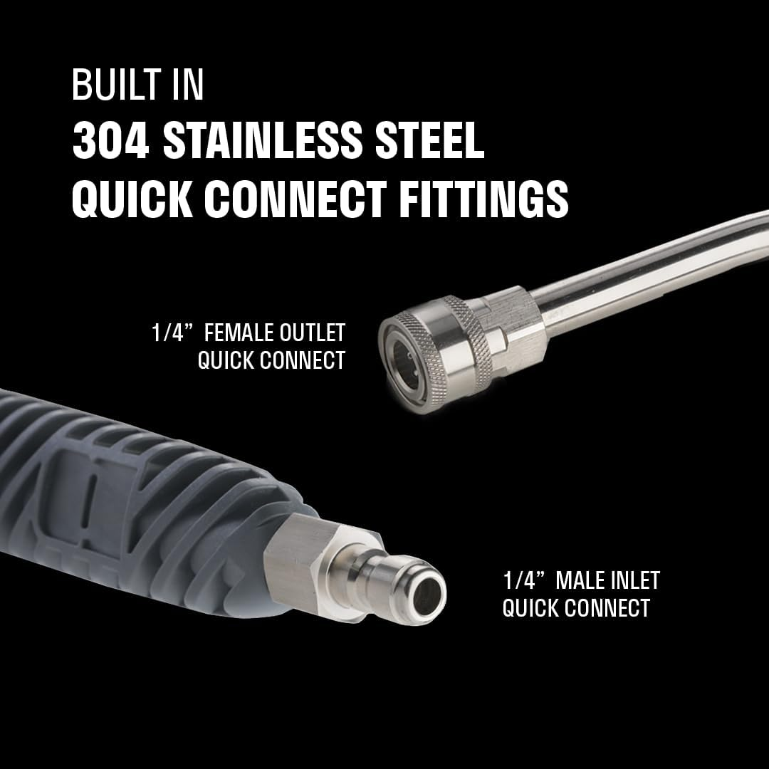 Pressure Washer Lance with 20&deg;, 304 Stainless Power Washer Extension Wand for Car Wash - Electric & Gas Pressure Washer Short Gun Wand Replacement - Pressure Washer Accessories & Attachments image number 3