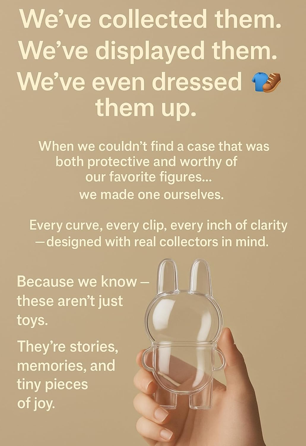 Protective Case Compatible with Standing Figure(Macaron to 3.0) - Clear Collector Storage Box with Silicone Strap,Dustproof Scratch-Resistant Portable Hanging Case for Standing(Figure Not Included) image number 5