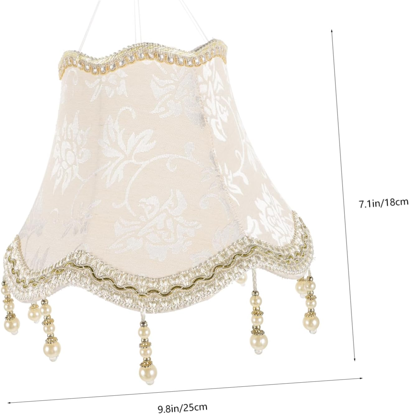 Outanaya Jacquard Lampshade Cloth Lamp Shade Fringe Lampshade Decorative Lamp Shade image number 5