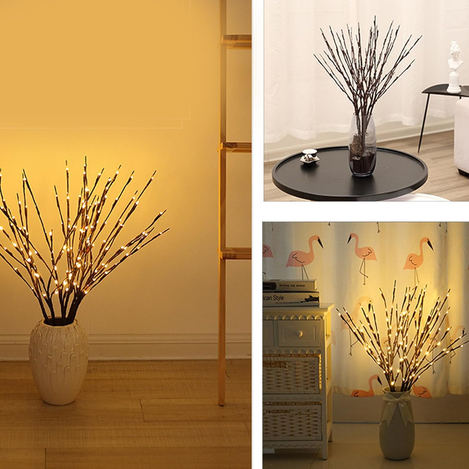 Privilege LED Branch Light, Privilegew/Privileweg LED Branch Light, Lighted Vase Filler Willow Tree, Twinkle Artificial Twig Vase with Illuminate (Warm Colors,3 Pcs) image number 3