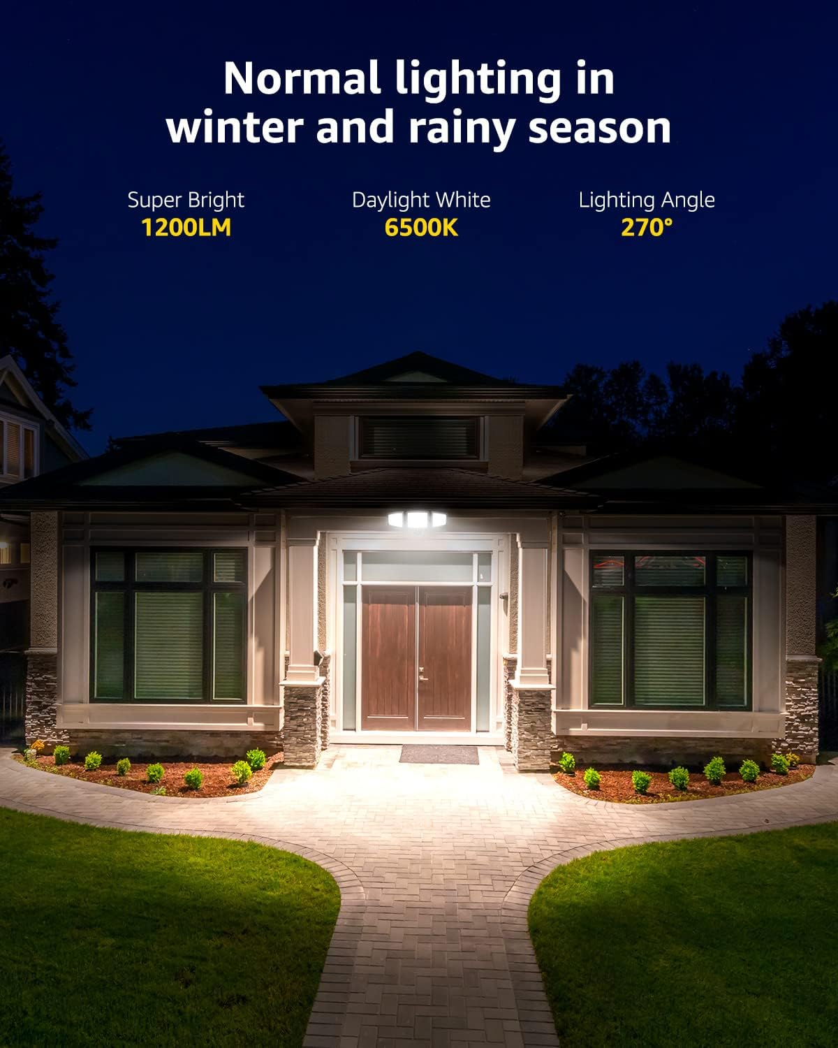 Lepro Solar Security Lights Outdoor Motion Sensor, 1200LM Solar Flood Lights with Separate Solar Panel, IP65 Waterproof, Adjustable 3Heads, Solar Pir Wall Lights for Yard Garage Pathway