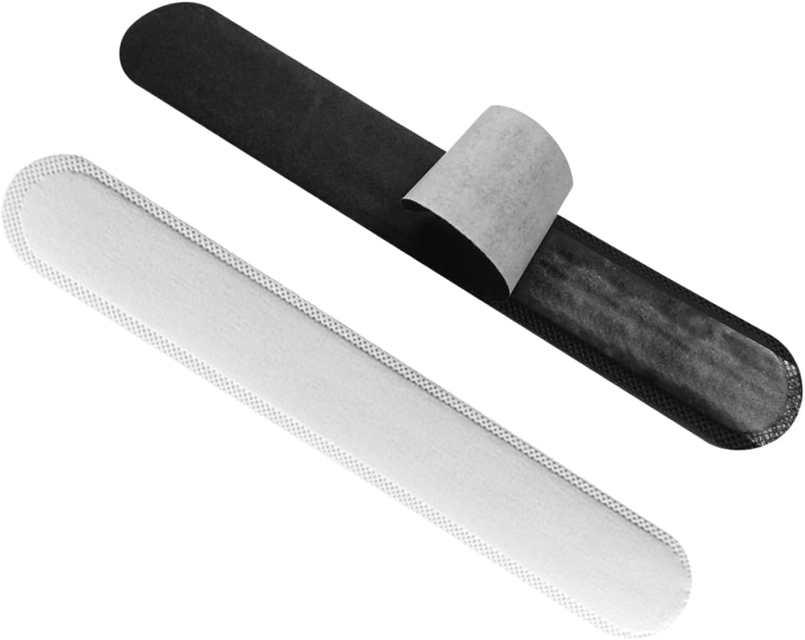 ZUJIACUN 60 Pieces Hat Sweat Liner for Cap Absorbent Sweat Shields Pad for Hats Strips Black and White for Women Men