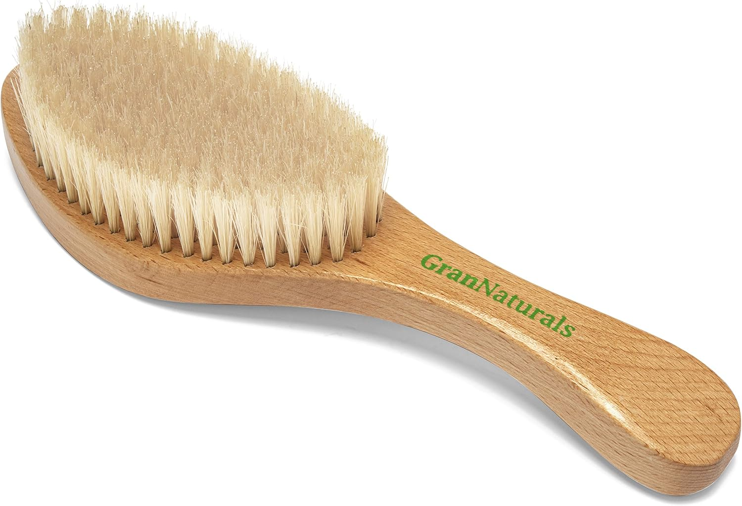 Grannaturals Soft Bristle Hair Brush - Curved Boar Bristle Vintage Style Hairbrush for 360 Waves, Sleek Slick Back Ponytail & Bun, Smoothing, Fades for Women & Men - Wooden Handle image number 3