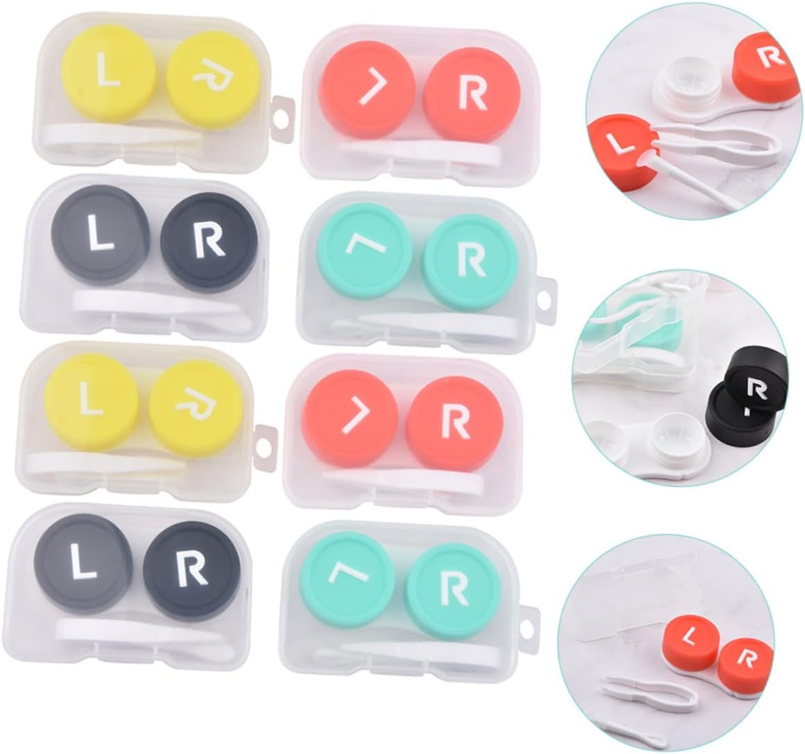 MOLUCKFU 8Pcs Cases Portable Lens Storage Box Lenses Cleaner Professional Eye Box for Travel image number 3