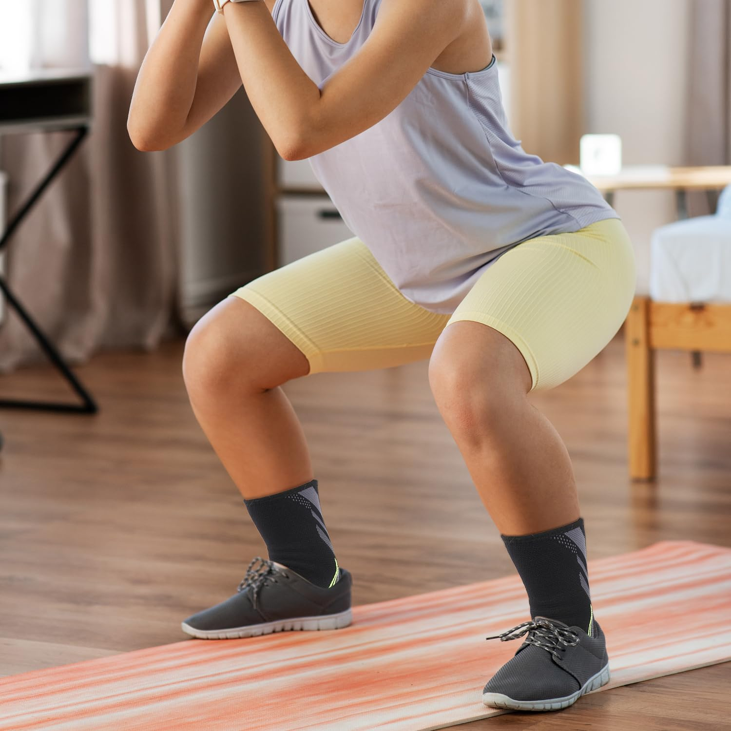 Ankle Support, Ankle Brace Compression Sleeve, Plantar Fasciitis Socks for Ligament Damage & Sprained Ankle, Relieves Achilles Tendonitis, Unisex (1Pairs) (XL) image number 2