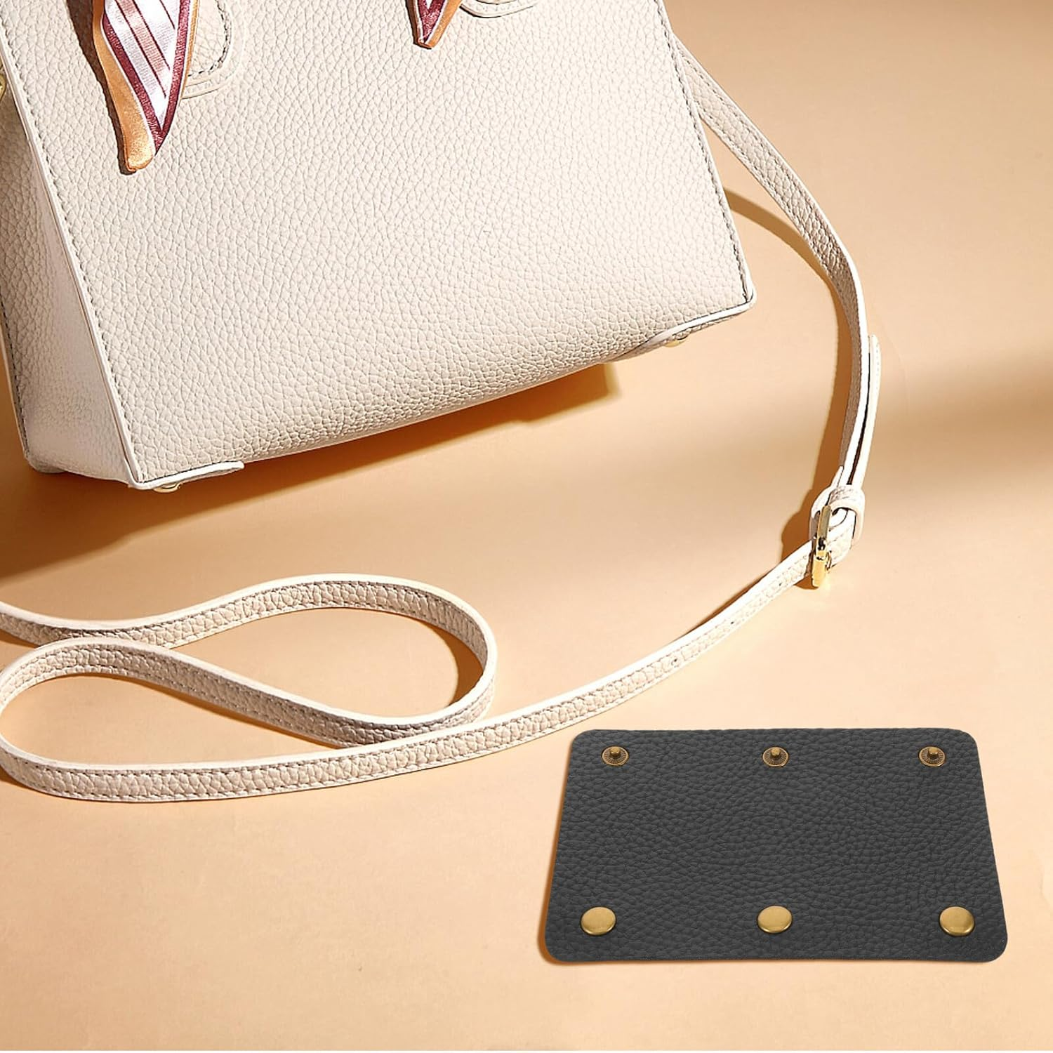 GARIOUANS 4Pcs PU Leather Handle Wraps Soft Grip Luggage Strap Cover Bag Handle Protector for Suitcase Handbag Purse Wallet Tote Shoulder Bags Travel Accessory