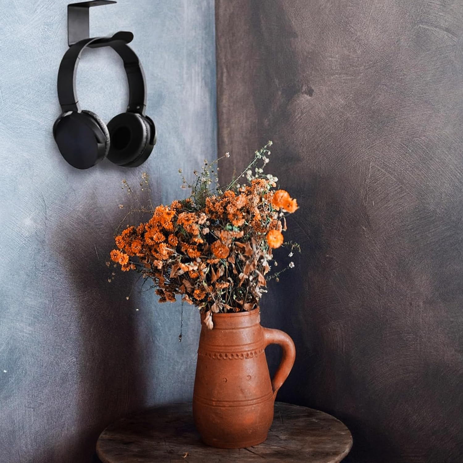 Roczential Headphone Holder Under-Desk Headphone Mount under Desk Headset Stand Headset Hook Gaming Headset Holder Gaming Headphone Stand Headset Holder Hanger Earphone Hanger Headset Hanger image number 6