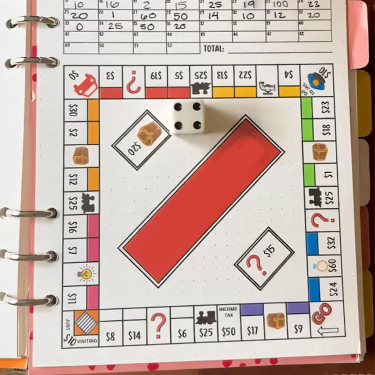 Journaling Game,Journaling Game Notebook,Dotted Journal Game,Planner Journal Game,Savings Tracker Savings Challenge,Journaling Planner (1Pcs) image number 2