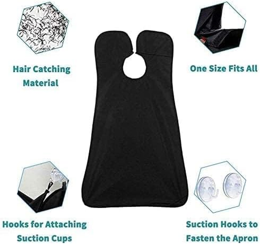 Emapoy Beard Bib Beard Apron, Beard Hair Catcher, Waterproof Beard Cape Grooming Cloth with Suction Cups, for Father'S Day Men Him Boyfriend image number 1