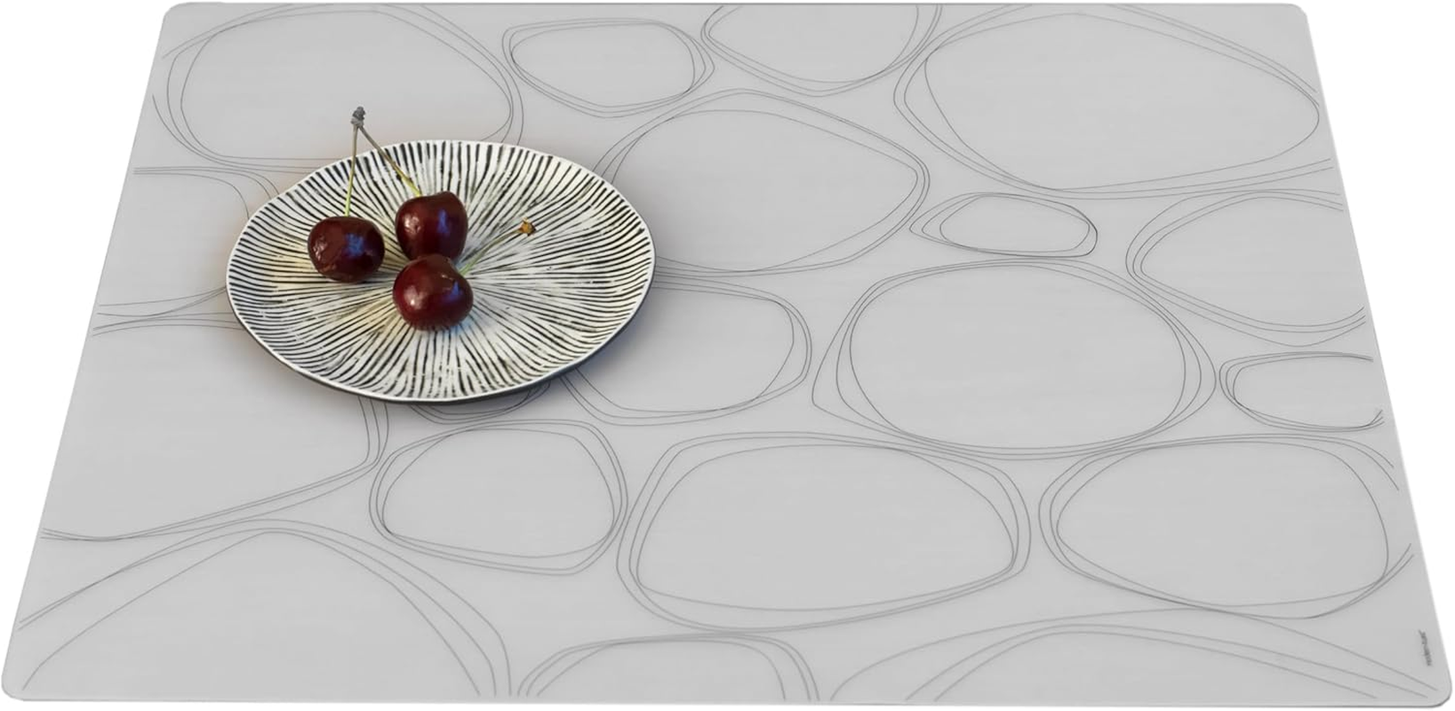 Modern-Twist 100% Plastic Free Silicone Tabletop, Dining, Decoration, Modern Design, Placemat Rectangle, White