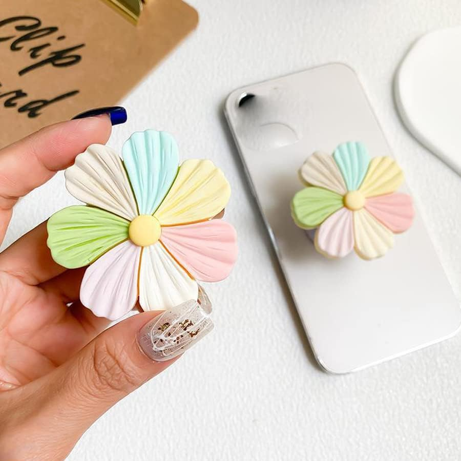 ARFUKA Phone Ring Holder Universal Phone Grip Collapsible Colored Flower Phone Grip and Phone Stand for Phones and Tablets Pack of 2 image number 6