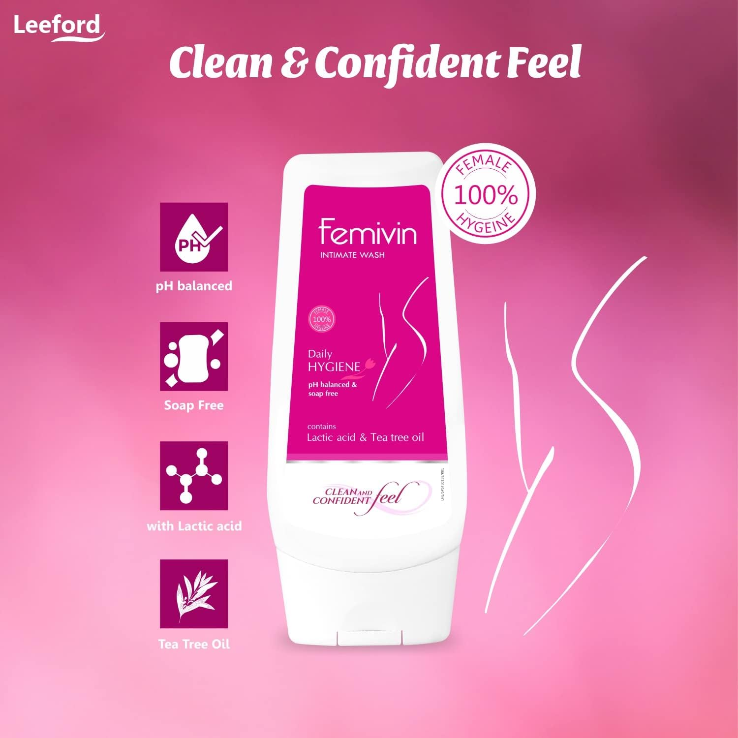 Leeford Femivin Intimate Wash Combo Pack of 3 for Women - Daily Hygiene | Soap Free | Enriched with Tea Tree Oil | Clean and Fresh All Day - 100Ml Each image number 4