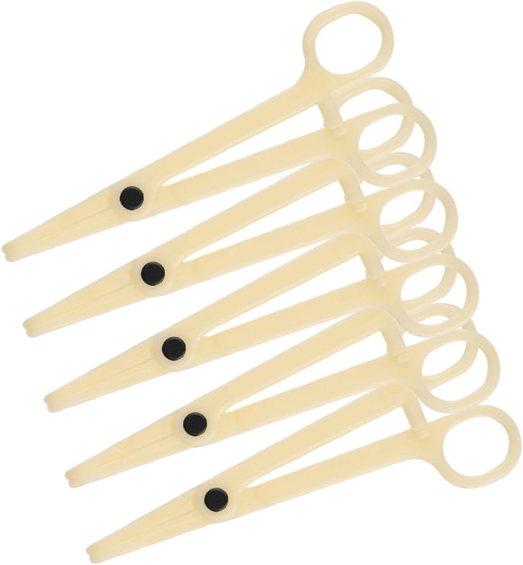 DECORNIJIA Disposable Piercing Clamps and Plastic Piercing Pliers 5Pcs round Mouth Joint Forceps for Use by Men and Women image number 1