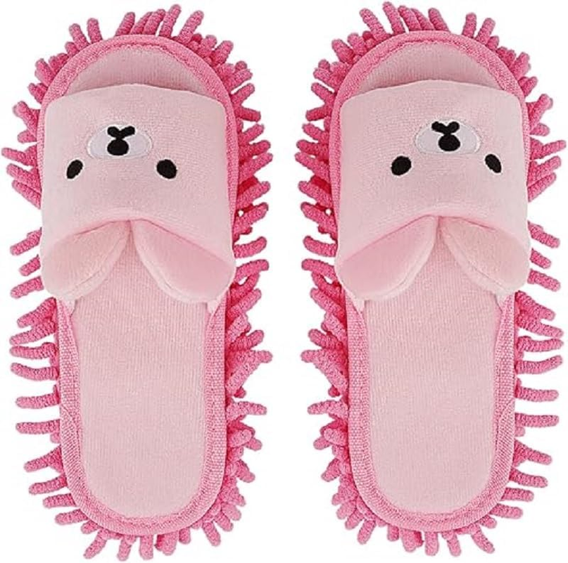 1 Pair Washable Mop Slippers Shoes Microfiber Chenille Reusable Dust Dirt Hair Cleaner for Office House Polishing Cleaning image number 3