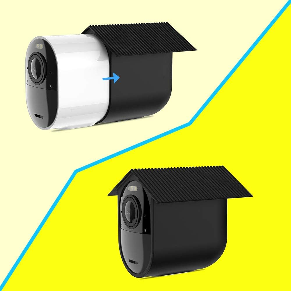 HOLACA Weatherproof Silicone Skin(3 Pcs) for Arlo Ultra 4K,Silicone Case Cover for Your Arlo Camera - Anti-Scratch Protective Cover - Extra Protection (Black) image number 2
