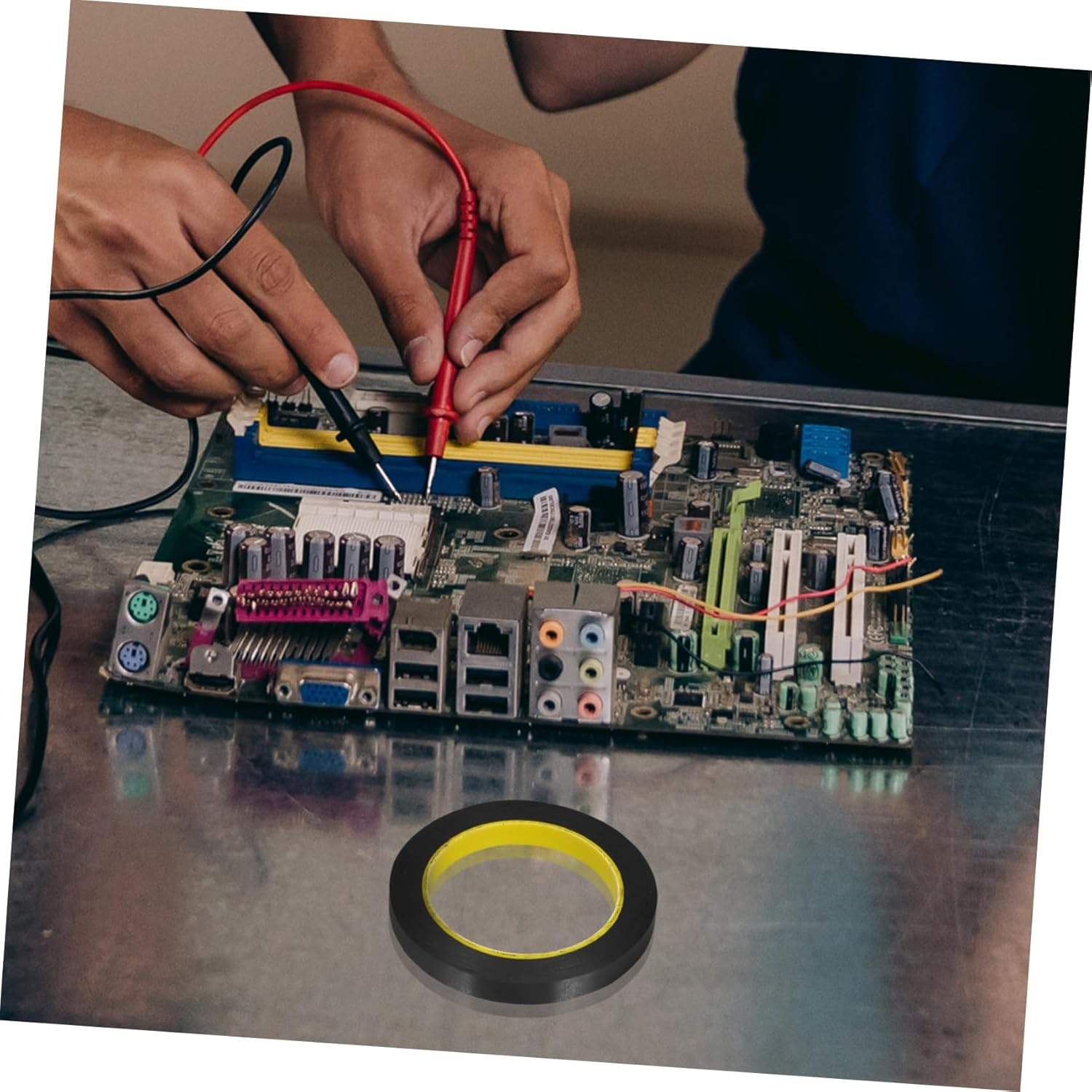 Mobestech Blackout Tape for Led Lights 12Mm X 50M Light Shielding Tape Black Window Cover Led Dimming Stickers for Electronics and Blinds image number 3