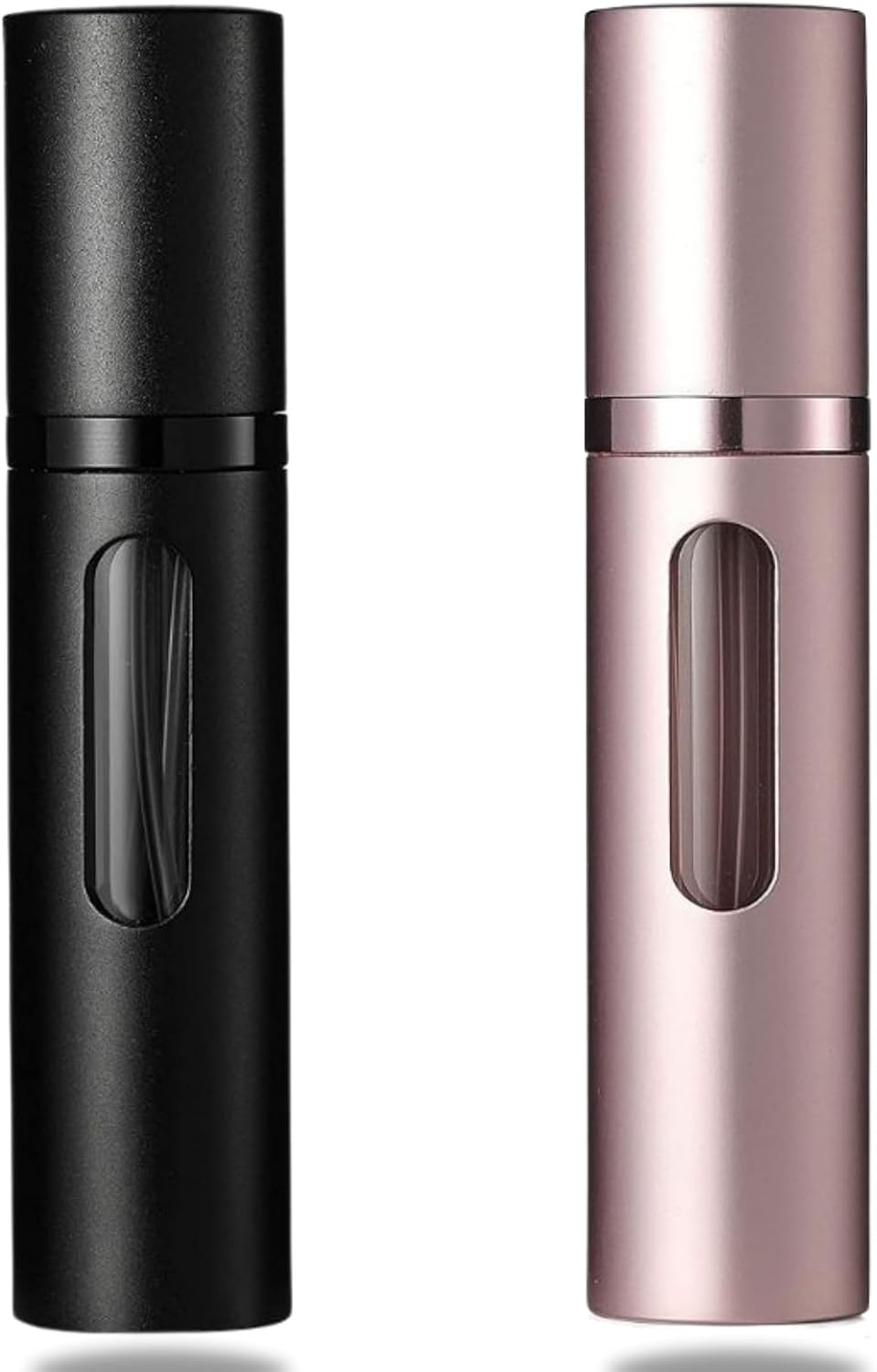 Asanana Refillable Perfume Atomizer Bottom Refill Charge Visualization Window Mini Luxury Stylish 5Ml Fragrance Bottle Lightweight Travel Office Aluminum Atomiser(Ap-2P) (Gold&Green)