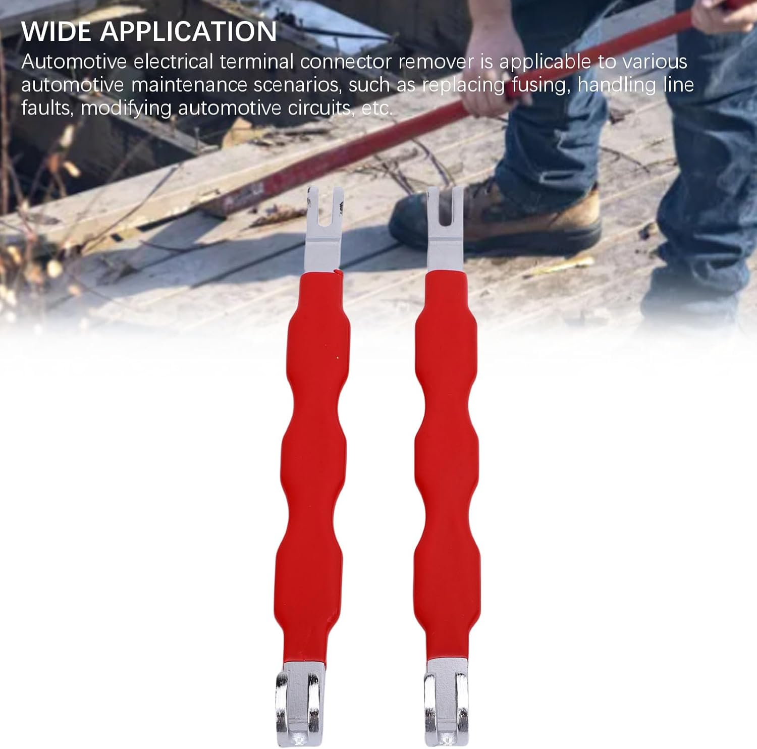 Denash 2PCS Electrical Disconnect Pliers 13120, Automotive Terminal Connector Remover Tool, Connector Plug Pliers Universal Fit for Cars Trucks image number 5