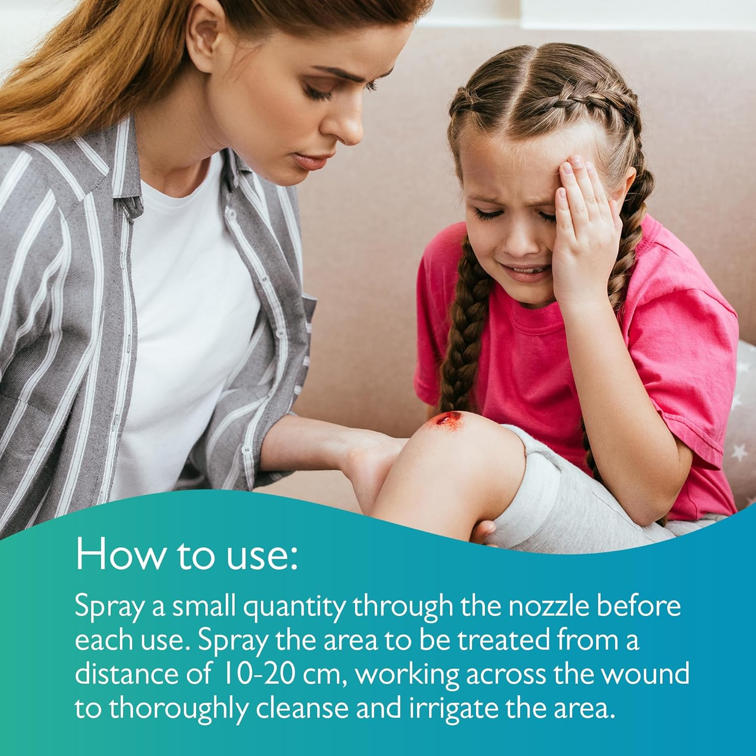 Crystawash Wound Wash Spray - Sterile Saline Irrigation Spray to Wash Minor Skin Wounds. Cuts, Grazes and Scrapes. First Aid Wound Cleaning Spray. 100Ml Bottle