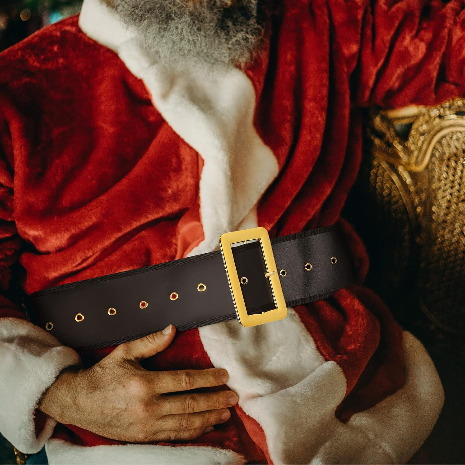 Janmercy 3 Pcs St. Patrick'S Day Belt for Men St. Patrick'S Day Costume Belt Black and Gold St. Patrick'S Day Men'S Belt Costume Accessories, Black, Gold, 165 X 8 Cm/ 64.96 X 3.15 Inches image number 3