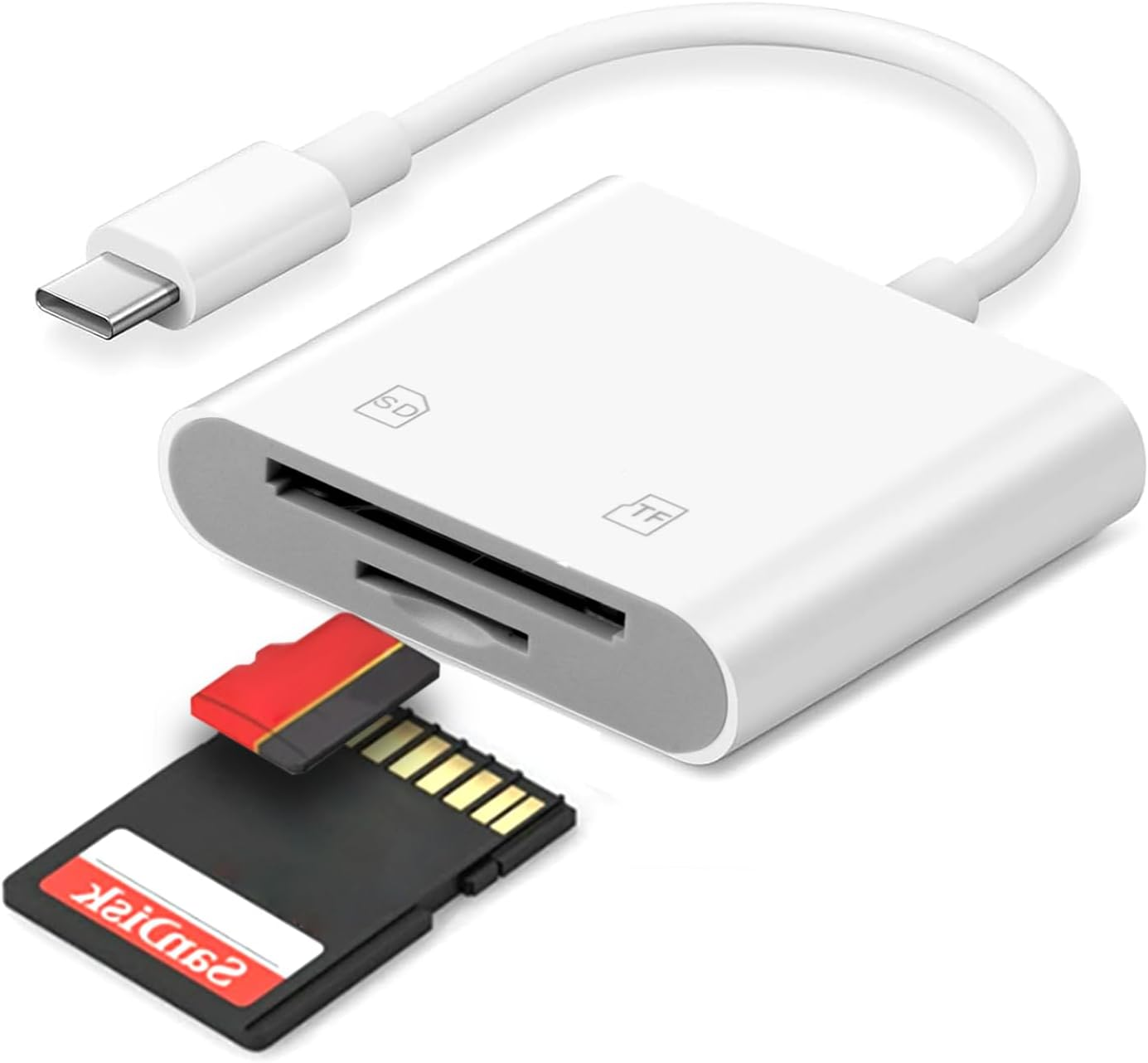 USB-C SD Memory Card Reader Type C Adapter 2 in 1 for Iphone 16/15 Pro/Max/Plus, Macbook Pro Air 2022-2016, M1 M2 Mac/Ipad Pro Air/Surface, for Samsung S23/S22/S21/Ultra/Plus, for Google (C-SD) image number 5