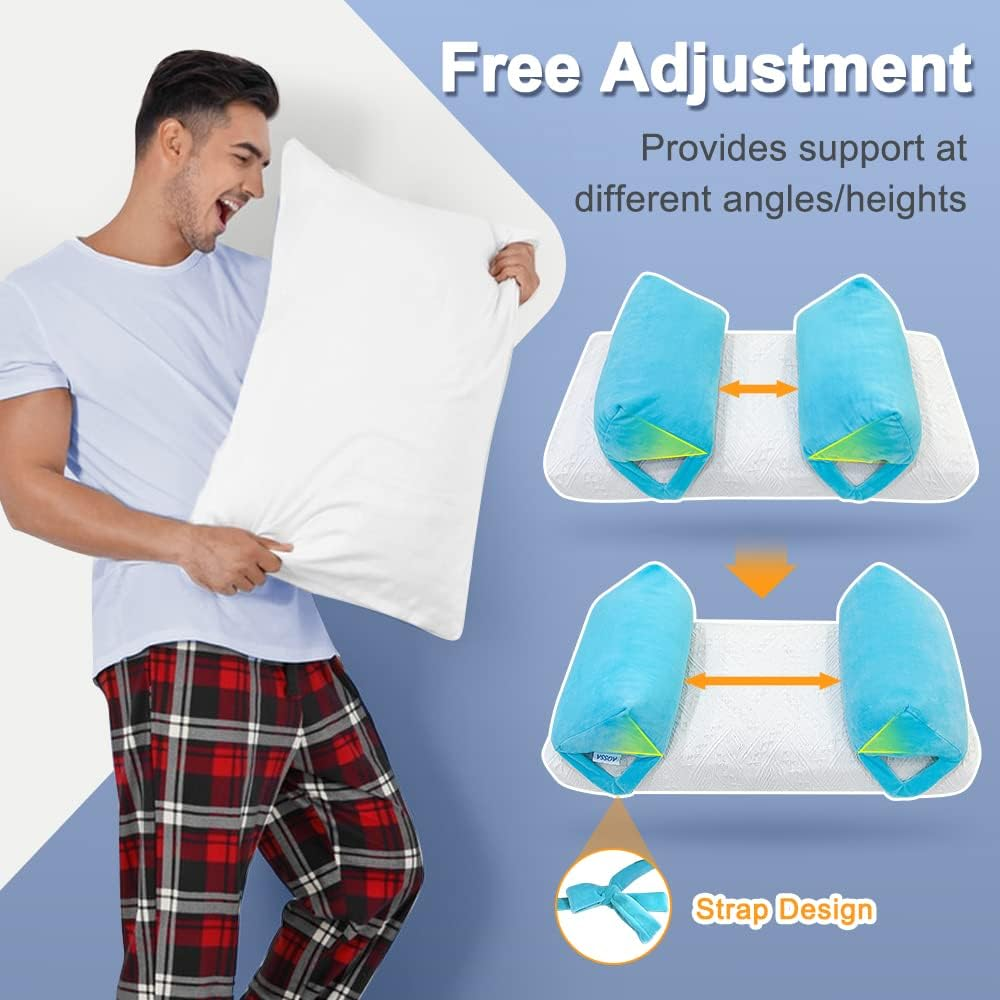 Neck Stabilizer Pillow for Sleeping Head Wedge Positioning Pillow Post Surgery anti Wrinkle Beauty Pillow Face up Medical Straight Neck Pillow Triangle Wedge Back Sleep Training Upright Pillow image number 5