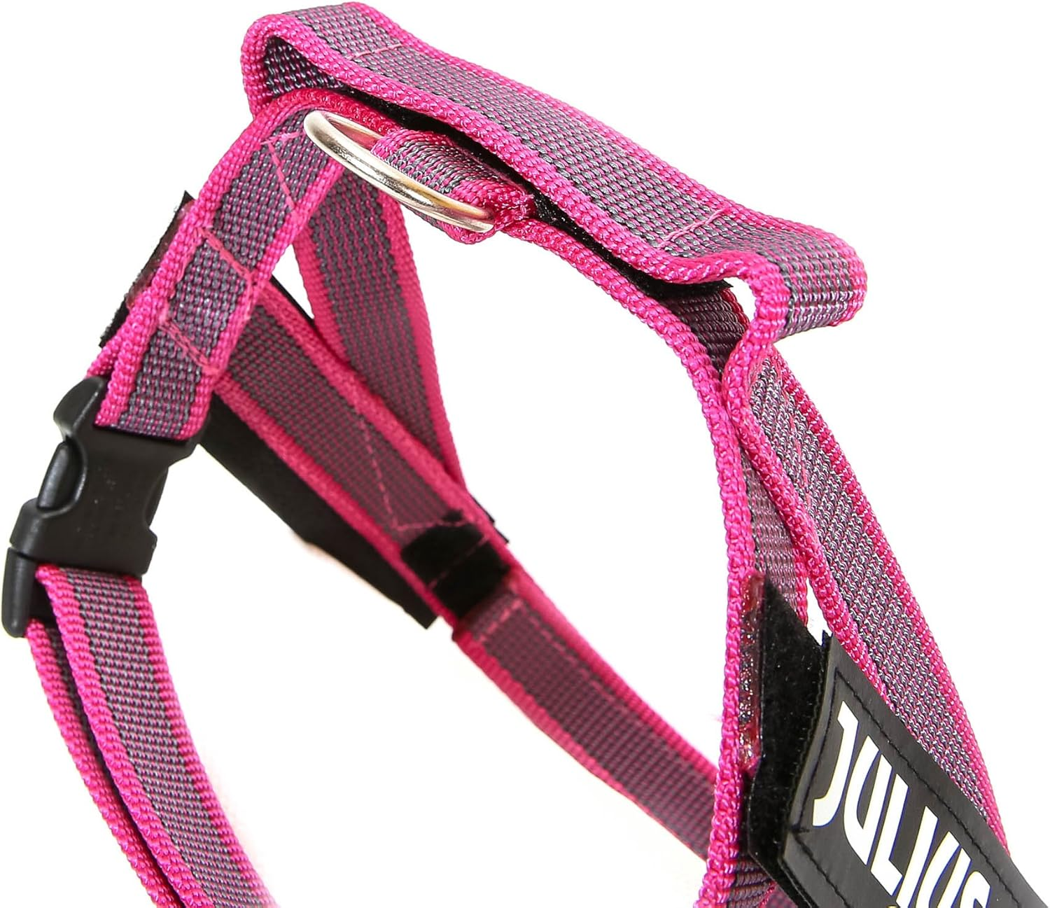 Julius-K9 IDC Color & Gray Belt Harness for Dogs, Size: Mini-Mini, Pink-Gray
