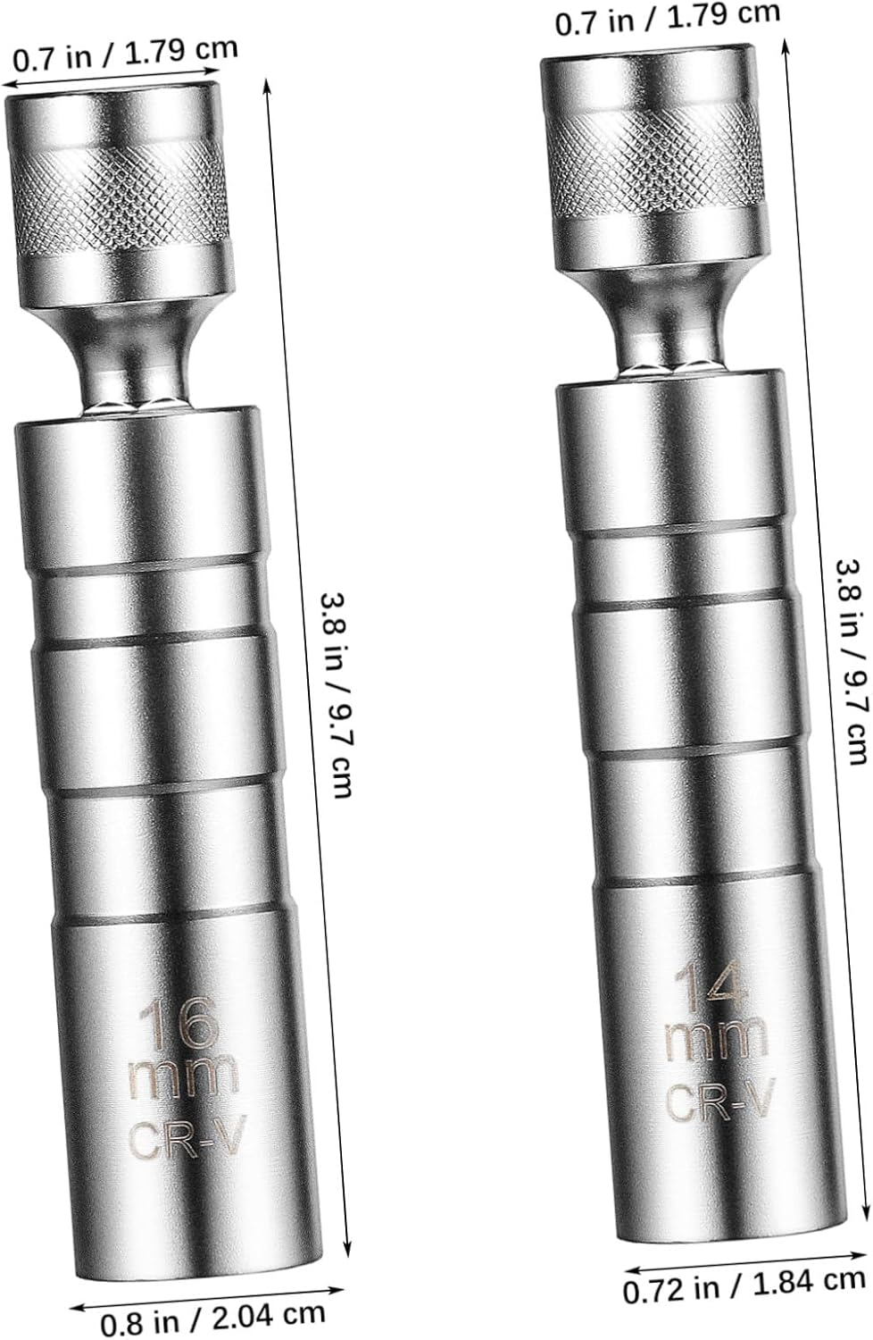 Beatifufu Automotive Repair Tool Kit 2 Pcs Spark Plug Wrench Socket 14Mm 16Mm Magnetic image number 1