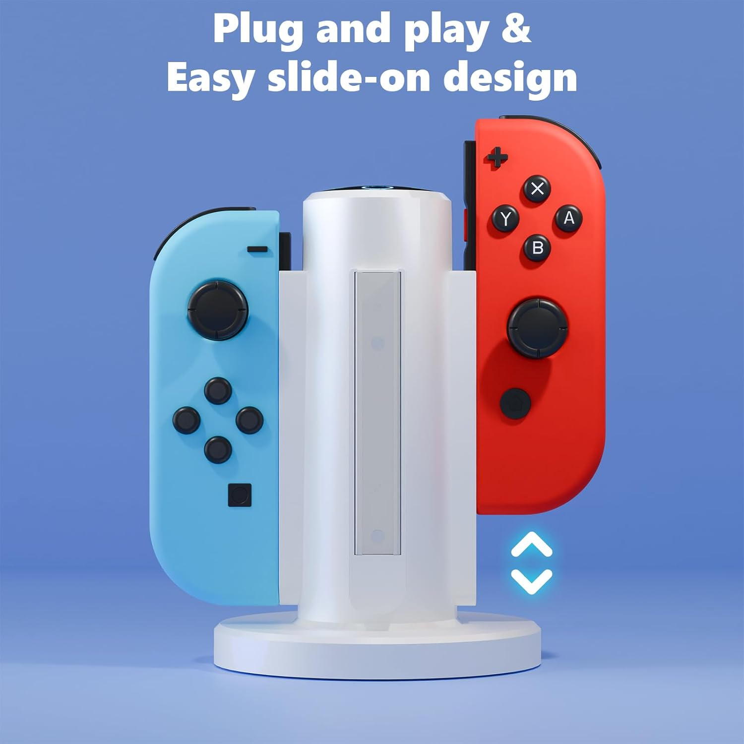 HONCAM Joycon Charging Dock for Switch Controller, Switch Accessories Compatible Switch Joycon,4 in 1 Charger with a USB Type-C Cord, White image number 5